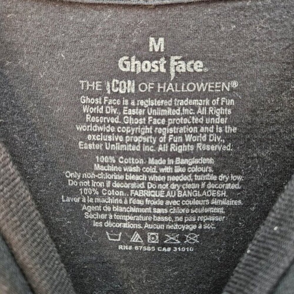 Halloween T-Shirt Ghost Face Moods Graphic Horror Scream Short Sleeve Mens Sz M - Picture 9 of 10